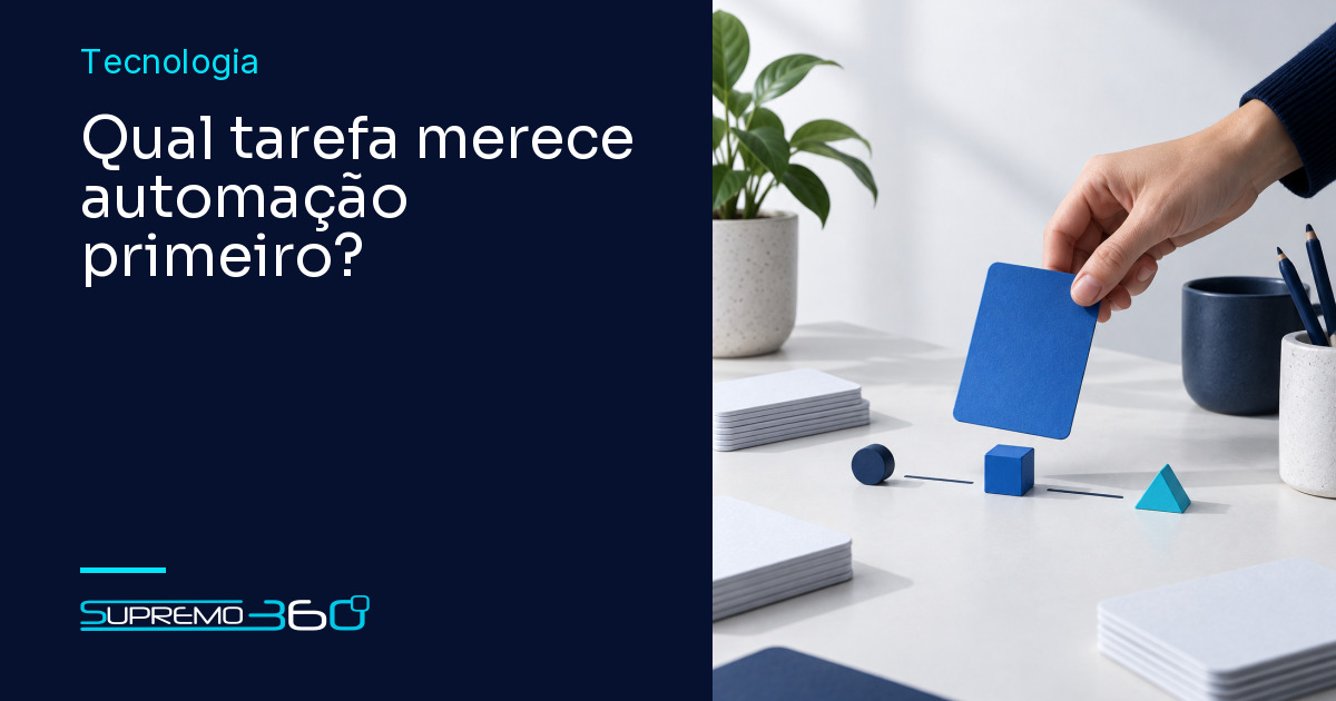 Composição Supremo 360: Qual tarefa merece automação primeiro?